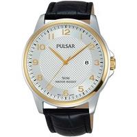 Pulsar Mens Dress Two Tone Strap Watch PS9444X1