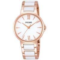 pulsar ladies rose gold plated watch ph8078x1