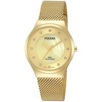 Pulsar Ladies Gold Plated Steel Watch PH8130X1