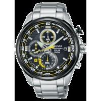 Pulsar Mens Solar Powered Chronograph Bracelet Watch PZ6003X1