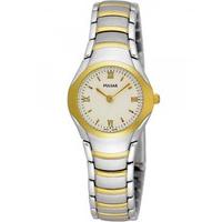 pulsar ladies two tone bracelet watch peg406x1