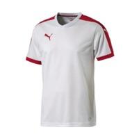 puma pitch shirt whitepuma red