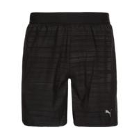 puma running mens pace graphic shorts black embossed