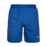 puma running mens pace graphic shorts true blue embossed