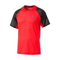 puma active training vent graphic t shirt red blast wblkasphalt