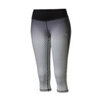 puma running womens graphic 34 tights gray violetblack periscope