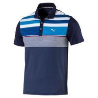 Puma RoadMap ASYM Junior Polo - Peacoat Small (Age 7-8)