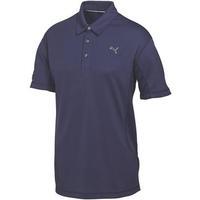 puma golf junior tech polo shirt peacoat medium