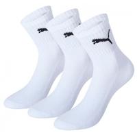 Puma Short Crew Socks White UK Size 2H-5 Pack of 3