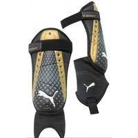 Puma King Spirit Shin & Ankle Guards Black/Gold Large