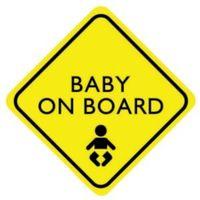 pvc self adhesive baby on board window sign h150mm w150mm