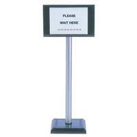 Pvc Post 110cm With Sign A4 Holder 370445