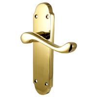 pvd brass oakey latch door handles set