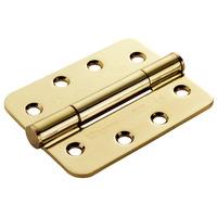 PVD Brass Stainless Steel GR14 4x3in Heavy Duty Radiused Hinge In Pairs