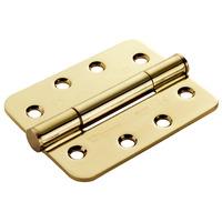 pvd brass stainless steel gr14 4x3in heavy duty radiused hinge in pair ...