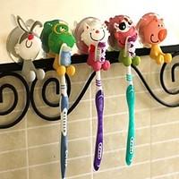 PVC Cartoon Suction Toothbrush Holder(Random Color)