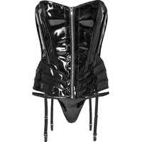 PVC Zip Front Corset Set