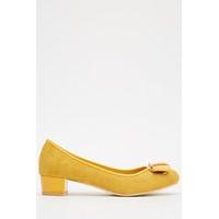 PV Bow Suedette Low Heel Shoes