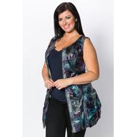 PVC Brush Print Longline Gilet