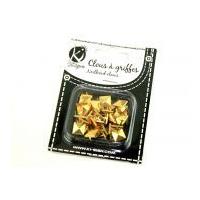 Pyramid Metal Fashion Studs 13mm Gold