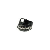 pyramid amp spike stud leather belt size l