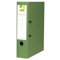 q connect lever arch file foolscap paper backed green