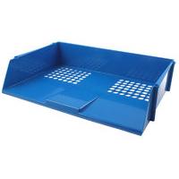 Q CONNECT WIDE ENTRY LETTER TRAY BLUE