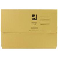Q Connect Document Wallet Fc Yellow - 50 Pack