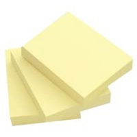 q connect quick sticky note 75x100mm ylw 12 pack