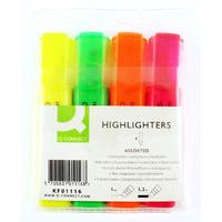 q connect kf01116 assorted highlighter pens pack 4