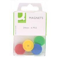 Q Connect Magnets 24mm 6pk Assorted - 10 Pack