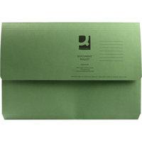 q connect document wallet fc green 50 pack