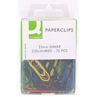Q-Connect KF02023Q Paper Clips 32mm Coloured - 750 Pack