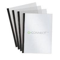 q connect black slide binder amp cover sets 20 pack