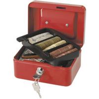 Q Connect 6 Inch Cash Box - Red