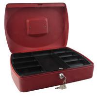 q connect 12 inch cash box red