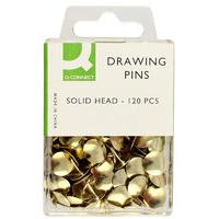 Q Connect Drawing Pins Solid Head Pk120 - 10 Pack
