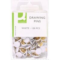 Q CONNECT DRAWING PINS 120PK WHITE PK10