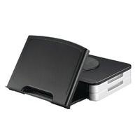 Q Connect Monitor Riser with Document Holder - Black