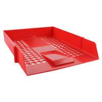 q connect letter tray plastic red