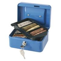 Q Connect 6 Inch Cash Box - Blue