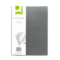 Q Connect Clear Binding Covers - 20 Pack