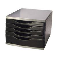 Q CONNECT DRAWER SET 5 DRAWER BLACK/GREY