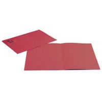 Q Connect Sq Cut Folder Mwt Red - 100 Pack