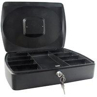 q connect 10 inch cash box black