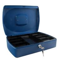 Q Connect 12 Inch Cash Box - Blue