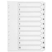 Q-Connect Multi-Punched 1-10 Reinforced White Board Clear A4