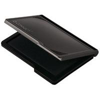 q connect medium stamp pad metal case black