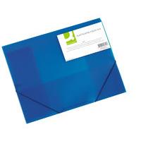 Q CONNECT ELASTICATED FOLIO BLUE