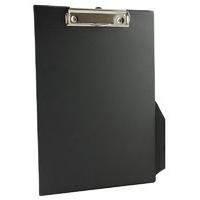 q connect a4 foolscap pvc clipboard black